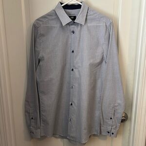 Men's Blue Button-Up Shirt, Size Medium, NWT